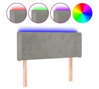 Vidaxl Tête De Lit À Led Gris Clair 83x16x78/88 Cm Velours Gris