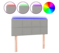 Hoofdbord LED 90x5x78/88 cm stof lichtgrijs3121594