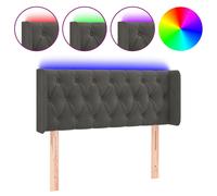 Hoofdbord LED 103x16x78/88 cm fluweel donkergrijs3123615