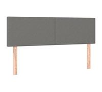 vidaXL Tête de lit à LED Gris foncé 144x5x78/88 cm Tissu