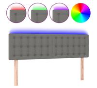 Vidaxl Tête De Lit À Led Gris Foncé 144x5x78/88 Cm Tissu Gris