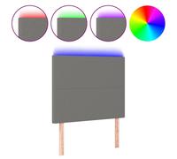Vidaxl Tête De Lit À Led Gris Foncé 90x5x118/128 Cm Tissu Gris