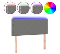 Vidaxl Tête De Lit À Led Gris Foncé 90x5x78/88 Cm Tissu Gris