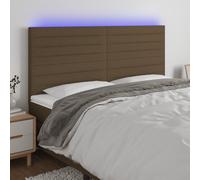 Tête de Lit à LED Gris Clair 200x5x118/128 cm Tissu Meuble de Chambre vidaXL