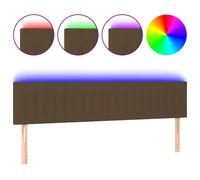 Hoofdbord LED 180x5x78/88 cm stof donkerbruin3121867