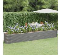 vidaXL Tête de lit à LED Marron foncé 93x16x78/88 cm Tissu