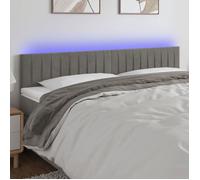vidaXL Tête de lit 3121904 à LED pour lit double Gris clair