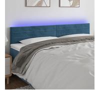 vidaXL Tête de Lit à LED Meuble de Chambre à Coucher Accessoire de Lit Double Tête de Cadre de Lit Intérieur Bleu Foncé 3121810
