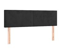 vidaXL Tête de lit à LED 144x5x78/88 cm Velours Noir