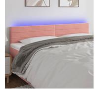 vidaXL Tête de Lit à LED Meuble de Chambre à Coucher Accessoire de Lit Double Tête de Cadre de Lit Intérieur Rose 3121811