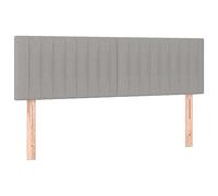 Vidaxl Tête De Lit À Led Gris Clair 144x5x78/88 Cm Tissu Gris