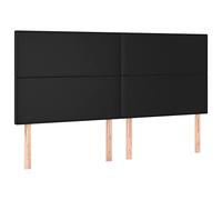 Tête de lit à LED Noir 180x5x118 128 cm Similicuir