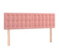 vidaXL Tête de lit à LED Velours Rose 144x5x78/88 cm pour lit double
