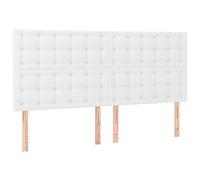 Hoofdbord LED 180x5x118/128 cm kunstleer wit3122527