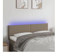 vidaXL Tête de Lit à LED Meuble de Chambre à Coucher Accessoire de Lit Double Tête de Cadre de Lit Intérieur Taupe 3121334