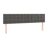 vidaXL Tête de Lit à LED Meuble de Chambre à Coucher Accessoire de Lit Double Tête de Cadre de Lit Intérieur Gris Foncé 3122101