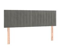Hoofdbord LED 144x5x78/88 cm fluweel lichtgrijs3121898