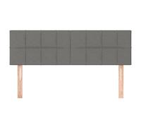 vidaXL Tête de lit LED 3121611 144x5x78/88 cm tissu gris foncé