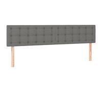 Vidaxl Tête De Lit À Led Gris Foncé 180x5x78/88 Cm Tissu Gris