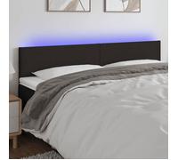 vidaXL Tête de Lit à LED Meuble de Chambre à Coucher Accessoire de Lit Double Tête de Cadre de Lit Intérieur Noir 3121348
