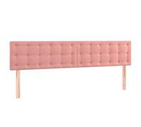 vidaXL Tête de Lit à LED Meuble de Chambre à Coucher Accessoire de Lit Double Tête de Cadre de Lit Intérieur Rose 160x5x78/88 cm Velours