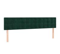 vidaXL Tête de lit LED Velours Vert foncé pour lit double 180x5x78/88 cm