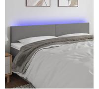 vidaXL Tête de Lit à LED Meuble de Chambre à Coucher Accessoire de Lit Double Tête de Cadre de Lit Intérieur Gris Foncé 3121339