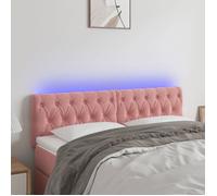 vidaXL Tête de Lit à LED Meuble de Chambre à Coucher Accessoire de Lit Double Tête de Cadre de Lit Intérieur Rose 3122007