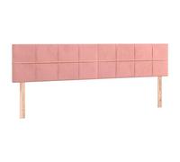 Vidaxl Tête De Lit À Led Rose 160x5x78/88 Cm Velours Rose