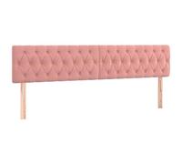 Hoofdbord LED 200x7x78/88 cm fluweel roze3122019