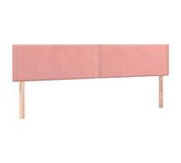 vidaXL Tête de Lit à LED Meuble de Chambre à Coucher Accessoire de Lit Double Tête de Cadre de Lit Intérieur Rose 180x5x78/88 cm Velours