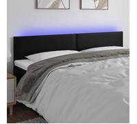 vidaXL Tête de Lit à LED Meuble de Chambre à Coucher Accessoire de Lit Double Tête de Cadre de Lit Intérieur Noir 3121434