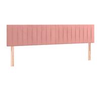 Vidaxl Tête De Lit À Led Rose 180x5x78/88 Cm Velours Rose