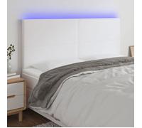 vidaXL Tête de Lit à LED Meuble de Chambre à Coucher Accessoire de Lit Double Tête de Cadre de Lit Intérieur Blanc 3122241