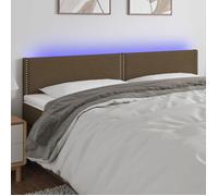vidaXL Tête de Lit à LED Meuble de Chambre à Coucher Accessoire de Lit Double Tête de Cadre de Lit Intérieur Marron Foncé 3121481