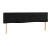 Vidaxl Tête De Lit À Led Noir 200x5x78/88 Cm Velours Noir