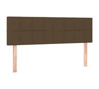 vidaXL Tête de lit 3121613 LED 144x5x78/88 cm Tissu Marron foncé