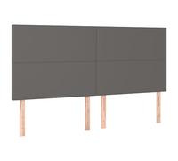 Vidaxl Tête De Lit À Led Gris 180x5x118/128 Cm Similicuir Gris