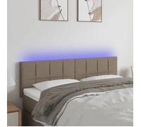 vidaXL Tête de Lit à LED Meuble de Chambre à Coucher Accessoire de Lit Double Tête de Cadre de Lit Intérieur Taupe 3121614