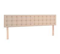 vidaXL Tête de lit à LED 180x5x78/88 cm Similicuir Cappuccino