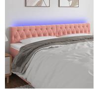 vidaXL Tête de Lit à LED Meuble de Chambre à Coucher Accessoire de Lit Double Tête de Cadre de Lit Intérieur Rose 3122013