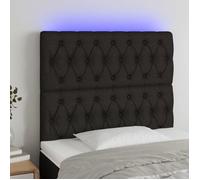 vidaXL Tête de Lit à LED Meuble de Chambre à Coucher Accessoire de Lit Simple Tête de Cadre de Lit Intérieur Noir 3122752