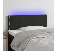 vidaXL Hoofdbord LED 90x5x78/88 cm fluweel zwart3121510 Noir G