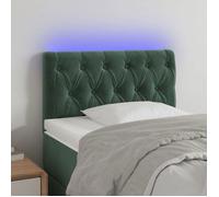 vidaXL Tête de lit 3121981 à LED Meuble de chambre d'intérieur Vert foncé