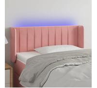 vidaXL Tête de Lit à LED Meuble de Chambre à Coucher Accessoire de Lit Simple Tête de Cadre de Lit Intérieur Rose 3123515