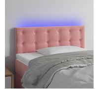 vidaXL Tête de Lit à LED Meuble de Chambre à Coucher Accessoire de Lit Simple Tête de Cadre de Lit Intérieur Rose 3122093