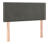 Vidaxl Tête De Lit À Led Gris Foncé 100x5x78/88 Cm Velours Gris