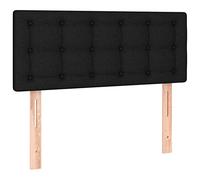 Vidaxl Tête De Lit À Led Noir 90x5x78/88 Cm Tissu Noir