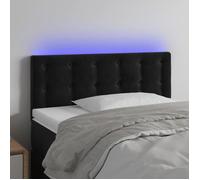 vidaXL Tête de Lit à LED Meuble de Chambre à Coucher Accessoire de Lit Simple Tête de Cadre de Lit Intérieur Noir 90x5x78/88