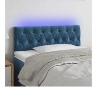 vidaXL Tête de Lit à LED Meuble de Chambre à Coucher Accessoire de Lit Simple Tête de Cadre de Lit Intérieur Bleu Foncé 3121988